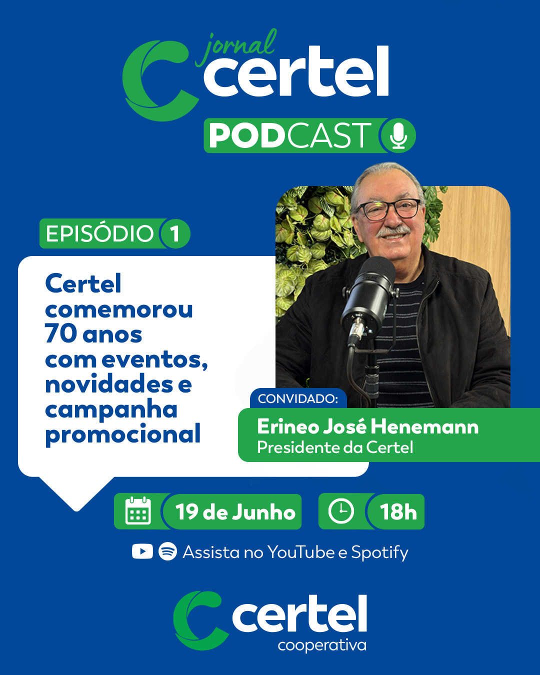 Podcast Jornal Certel estreia nesta sexta-feira, às 18h