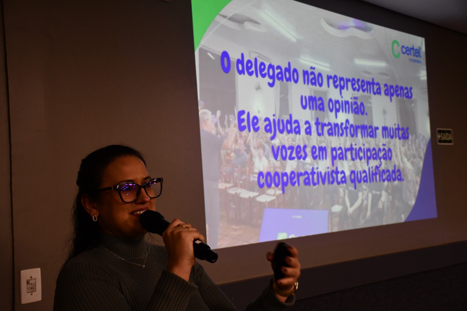 Instrutora salientou o importante papel dos delegados cooperativos