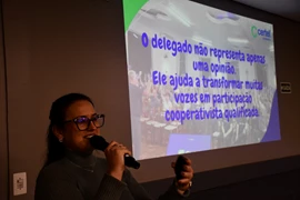 Instrutora salientou o importante papel dos delegados cooperativos