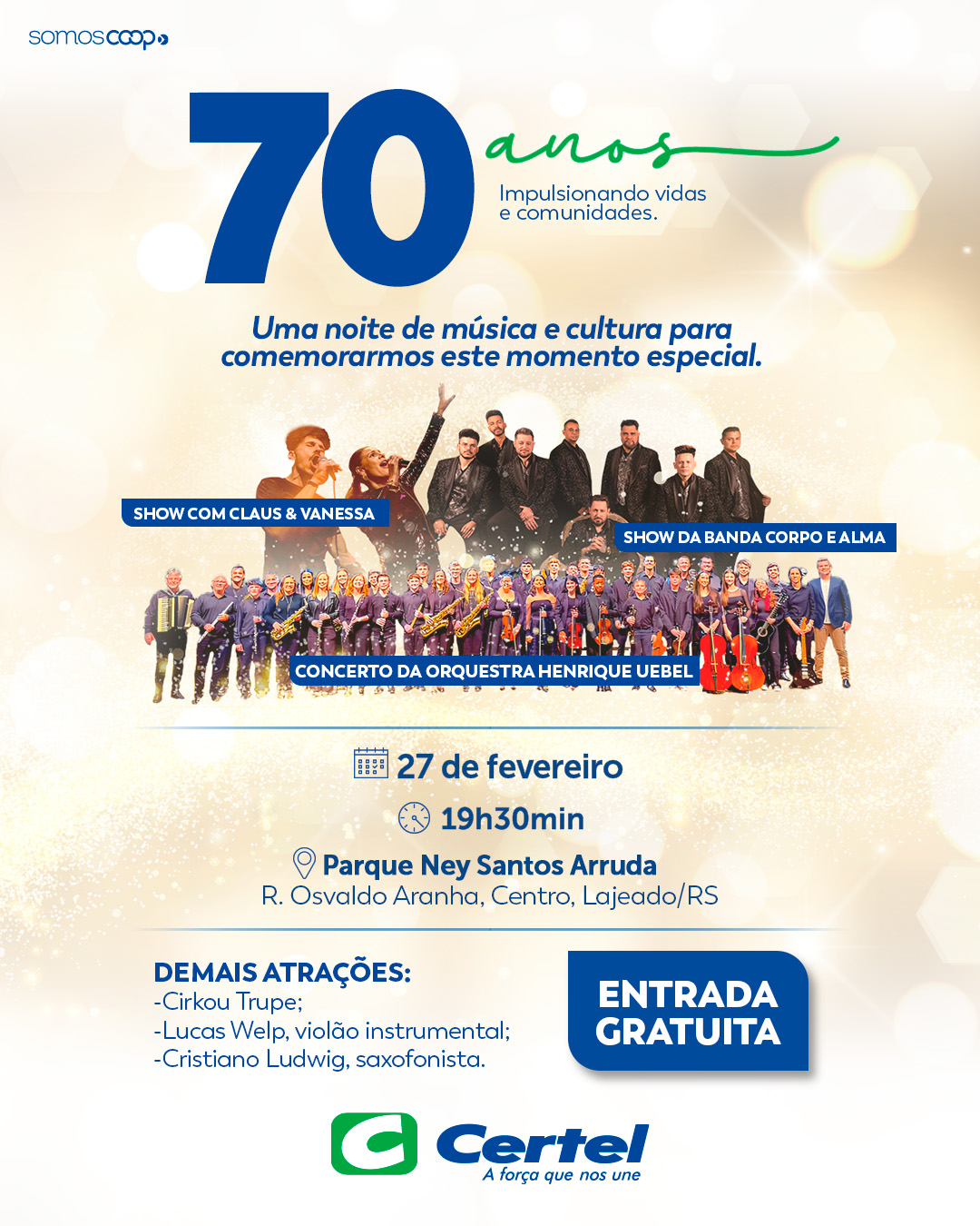 Evento acontece ao ar livre e é gratuito