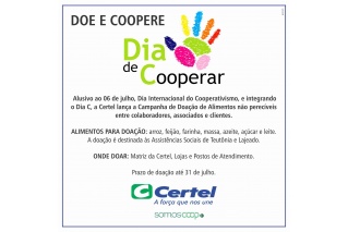 Doação de alimentos marca Dia C na Certel