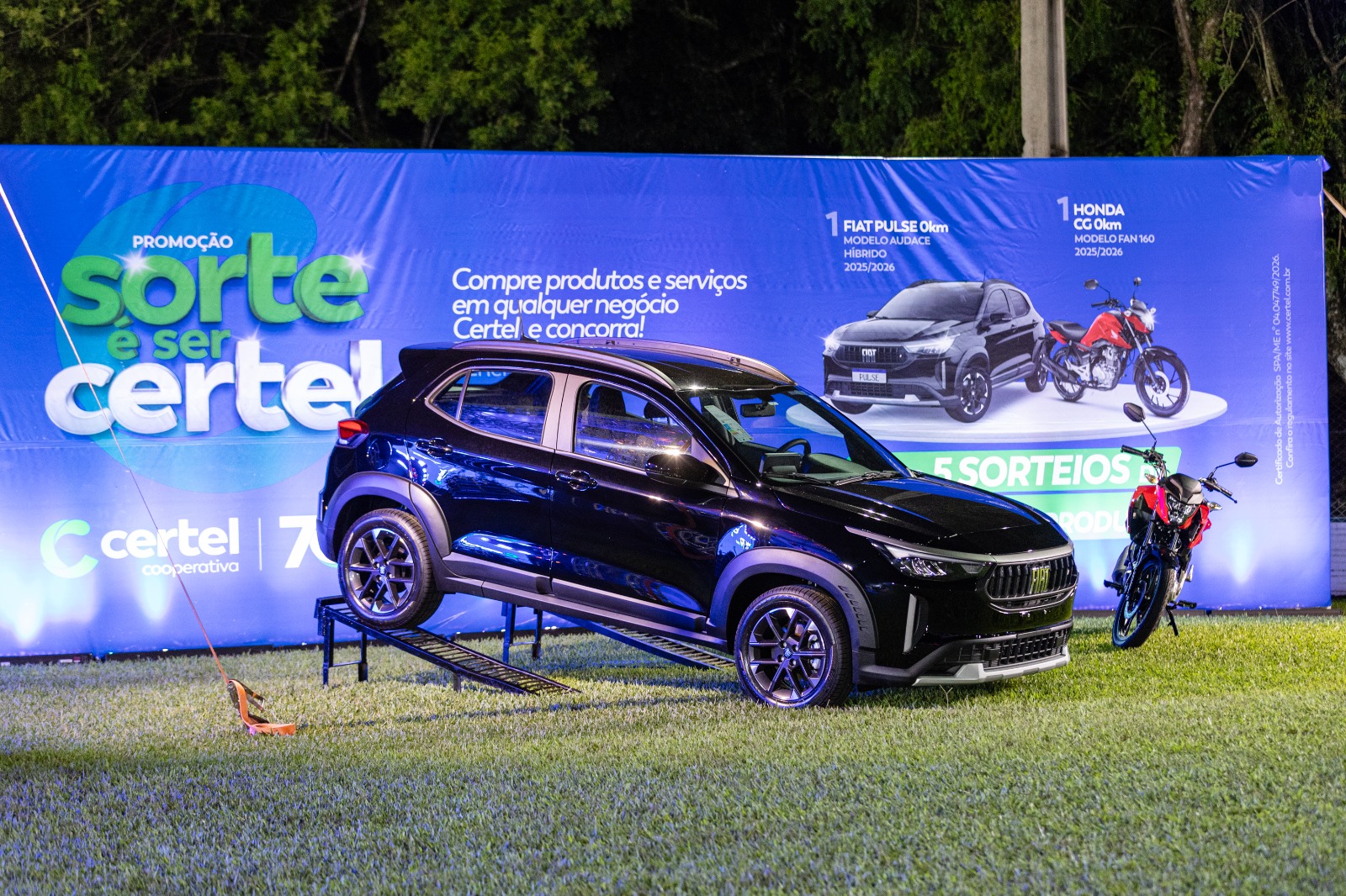 Carro híbrido, moto e outros prêmios serão sorteados